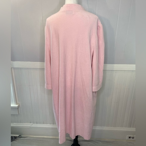 Vintage 80s Cozy Pink Housecoat Robe / Vanity Fair Size XXXL - Picture 6 of 11